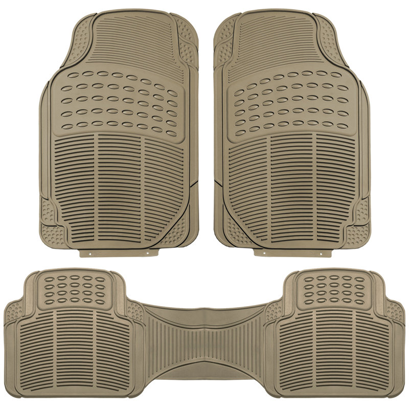 Anella ClimaProof Trimmable Non-Slip Vinyl Floor Mats Full Set, Beige