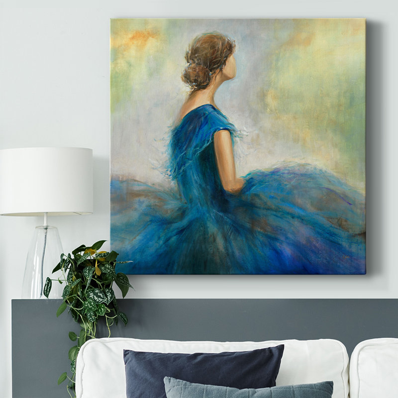 «Lady in Blue II», toile tendue avec châssis, H 40 po x l 40 po