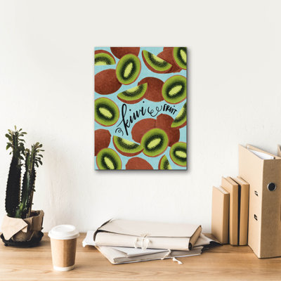  «Kiwi» par Elizabeth Caldwell, art mural sur toile, 12 po x 16 po