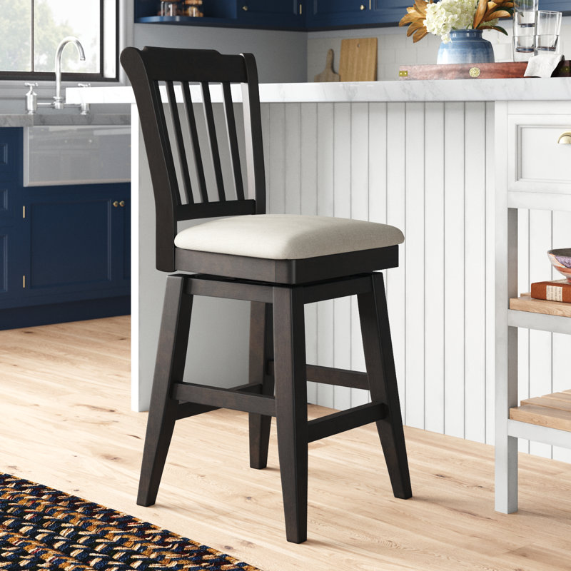 Fortville Counter Stool, Antique Black, Counter Stool (24” Seat Height)