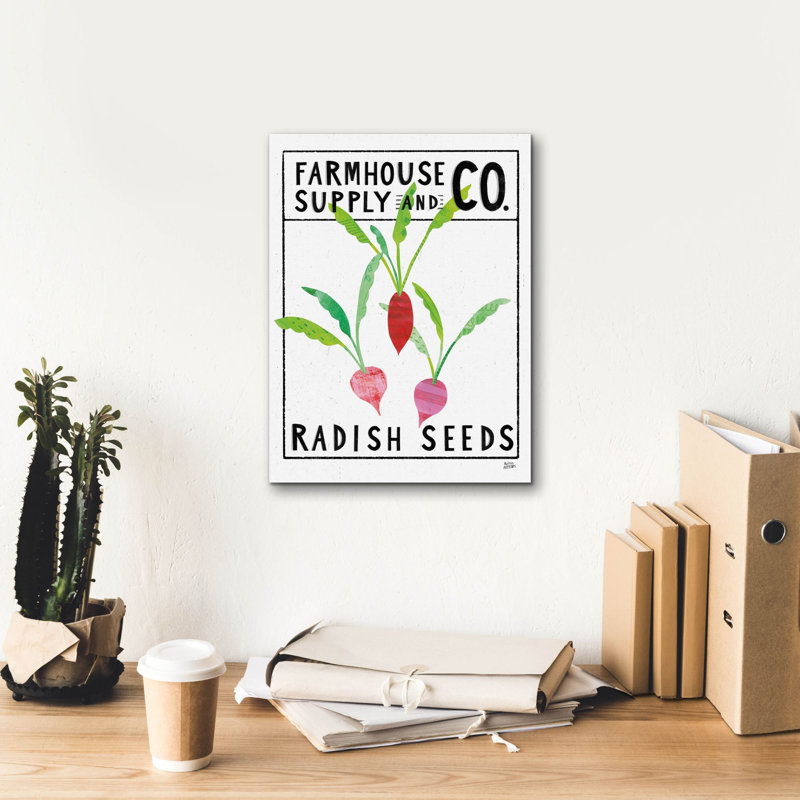 «Kitchen Garden Seed Packet 1» par Melissa Averinos, art mural sur toile, H 16 po x l 12 po x P 0,75 po