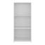Bibliothèque blanche élégante avec tablettes spacieuses pour la vie moderne et le bureau à domicile, solution de rangement durable et polyvalente-130594855