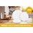 Kinzee Porcelain China Dinnerware Set 12 Piece - Service for 4