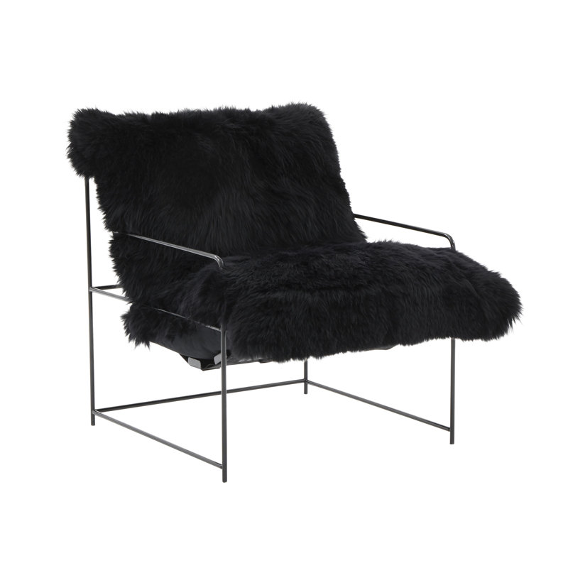 Upholstered Armchair, Black