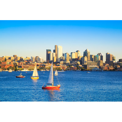 Boats on Lake Union, Seattle 1 Piece Wall Art on Canvas