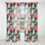 Corail Serenade motif tropical I - Rideau tropical - Velours obscurcissant - 1 panneau-107598349