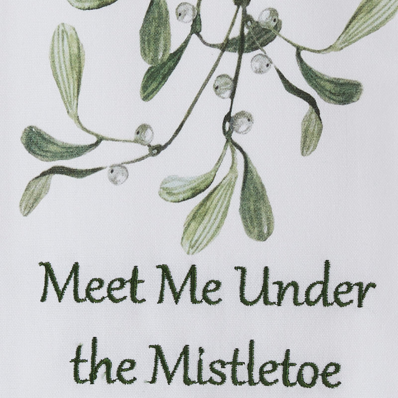  Meet Me Under The Mistletoe Dishtowel Set of 2, Meet Me Under The Mistletoe