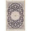 Merka Oriental Area Rug in Navy Blue
