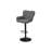 Barstool, Set Of 2, Adjustable, Swivel, Bar Height, Counter Height, Kitchen, Grey Fabric, Black Metal, Contemporary, Modern-595120386