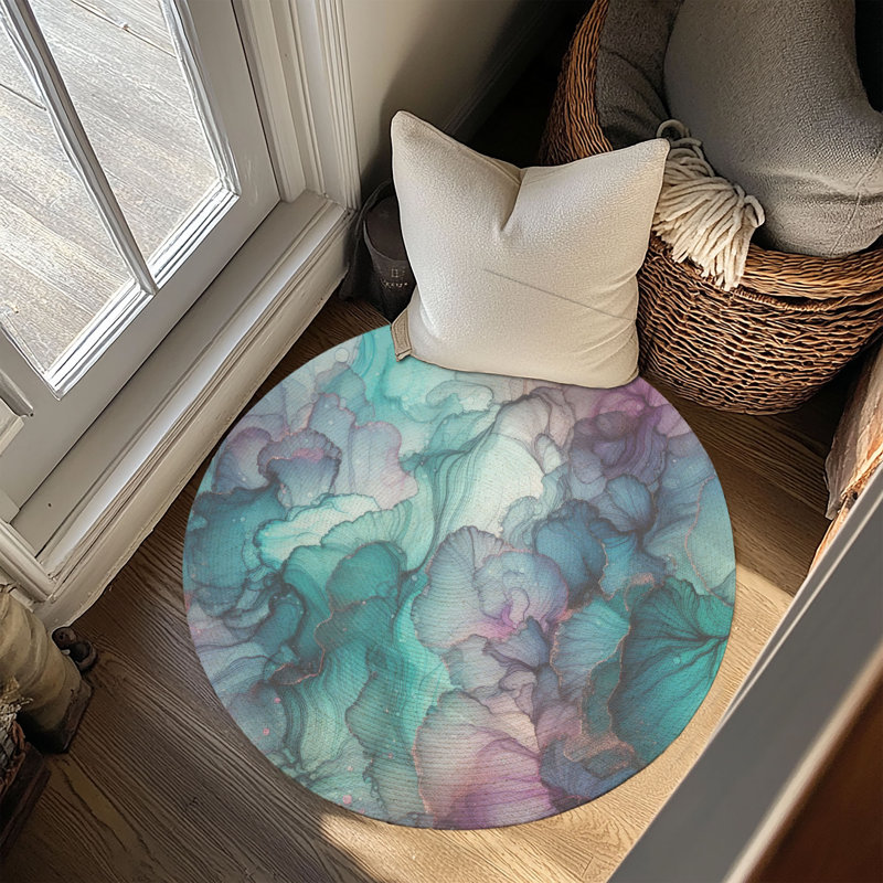 Tapis tressé irisé, Rond 5 pi