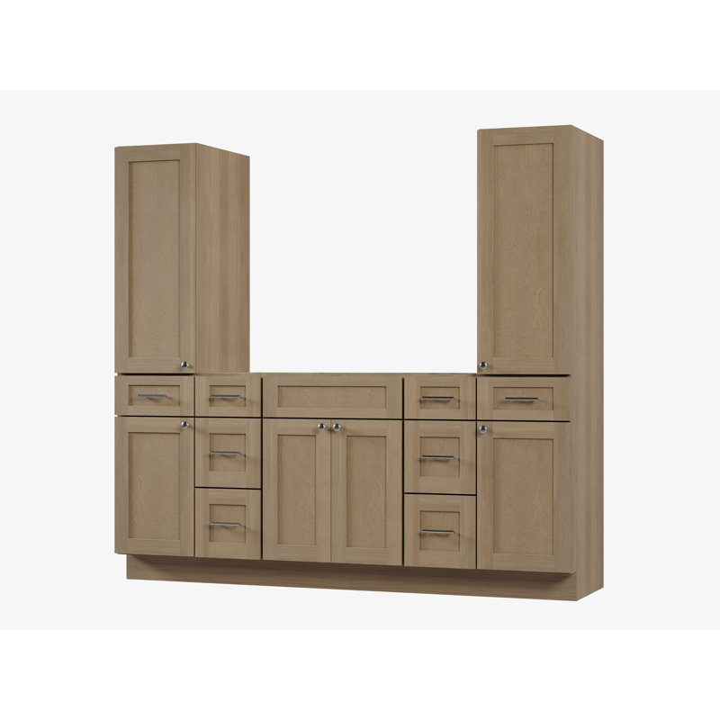 Meuble-lavabo simple 78 po Disar, Chêne naturel
