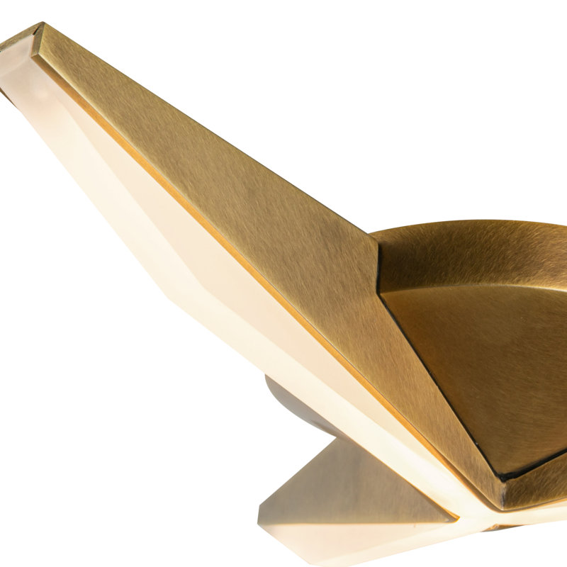 Tachi 2 - Light LED Flush Mount, 2.5" H x 15" W x 15" D, Vintage Brass
