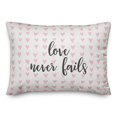  Love Never Fails Throw Pillow