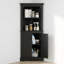 Armoire de coin haute de 176 cm (69,4 po) de style champêtre avec étagères réglables-1882392665