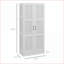 Armoire de rangement moderne de 71 po avec portes à fermeture douce et tablettes réglables Cabinets, blanc | Blanc cassé | Panneau de particules