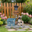 Statue de jardin bouledogue français pour décoration extérieure