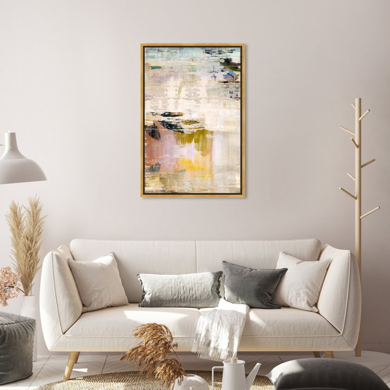 «Summer Layers» par Oliver Gal Print, H 31,5 po x l 21,5 po, Impression encadrée, Doré