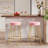 Cedernier Upholstered Counter Stool with Metal Frame-1023919476