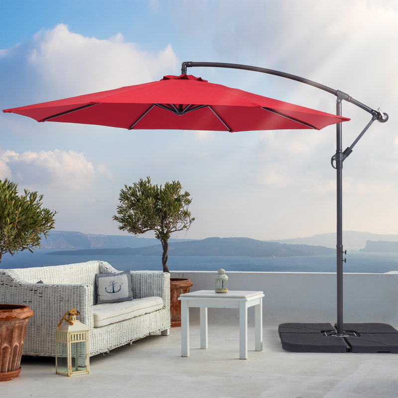 Parasol en porte-à-faux 120 po, Rouge