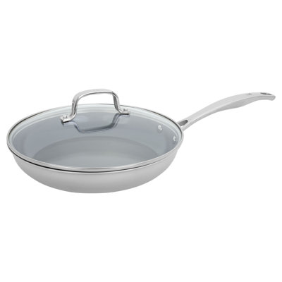 HENCKELS Clad H3 10-inch Stainless Steel Ceramic Nonstick Fry Pan with Lid