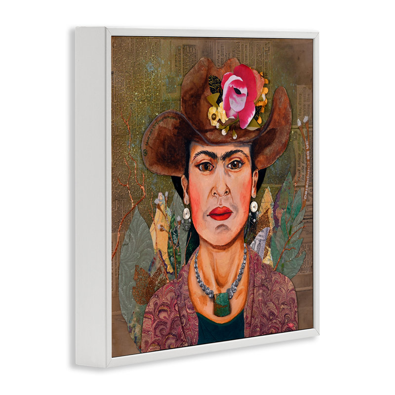 Howdy Frida Cowgirl, art de la giclée encadrée, design par Stacy Gresell, 12" H x 12" W