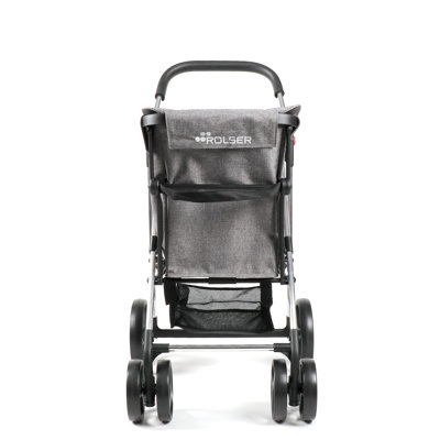 Shopping Trolley Rolser Basket Tweed 4B 4 Wheel 2 Swivelling Foldable