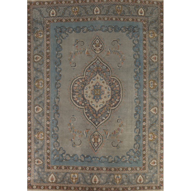 Tapis traditionnel en laine fait à la main 10 x 13