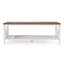 Table basse bicolore à cadre en V avec tablette de rangement inférieure-1767665938-1767665939