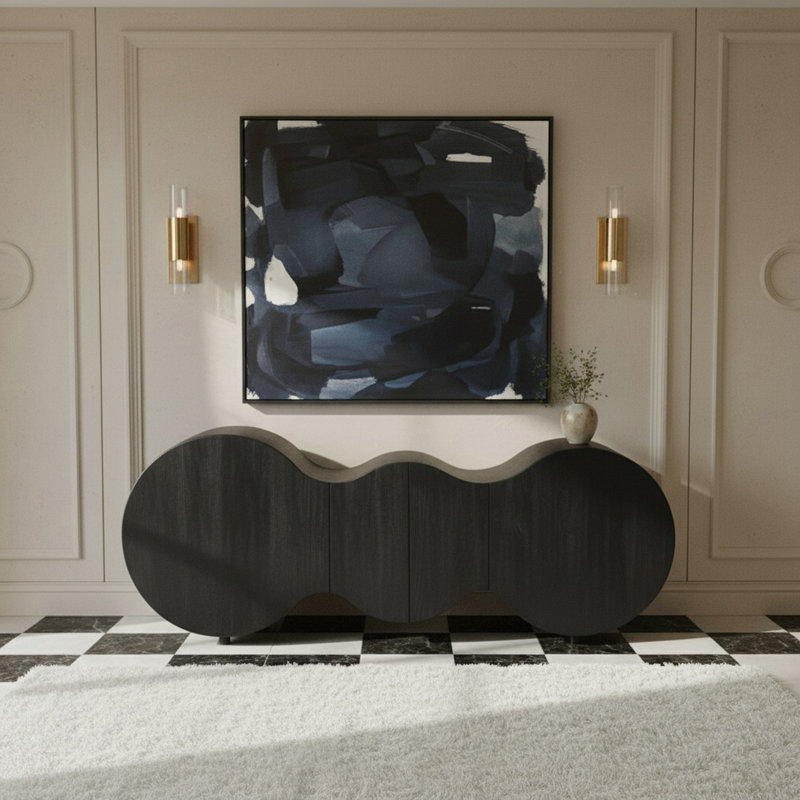 Husnah 76'' Sideboard, Black