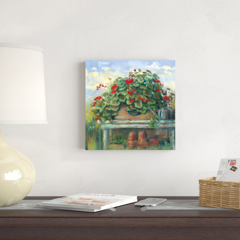 " Geranium Bench ", 12" H x 12" W x 1.25" D