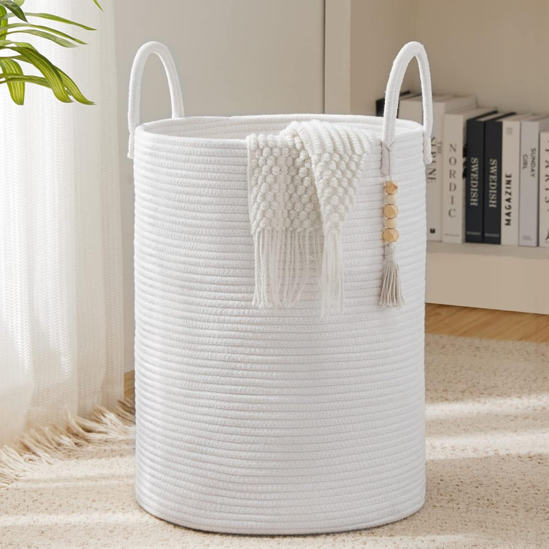 Cotton Laundry Room Organiser, White