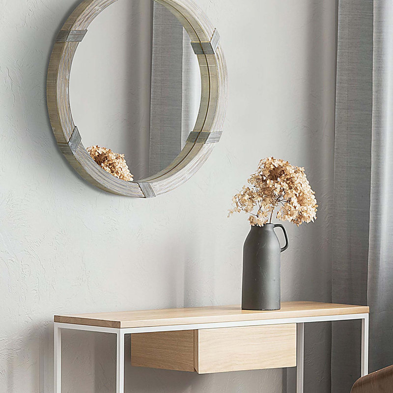 Miroir mural en bois 30,75 po