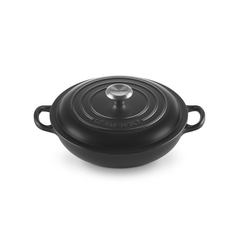 Le Creuset Signature Shallow Casserole 22cm, Satin Black