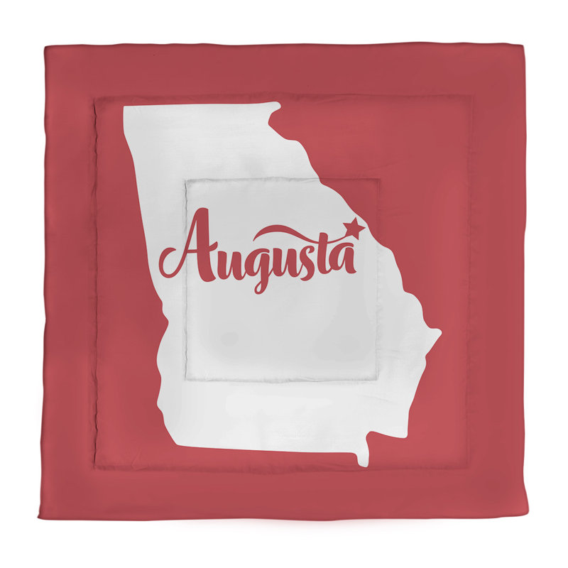 Georgia Modern & Contemporary Polyester Percale Comforter, Red