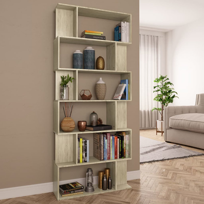 Alec-Andrew 203.2cm W Bookcase, Brown