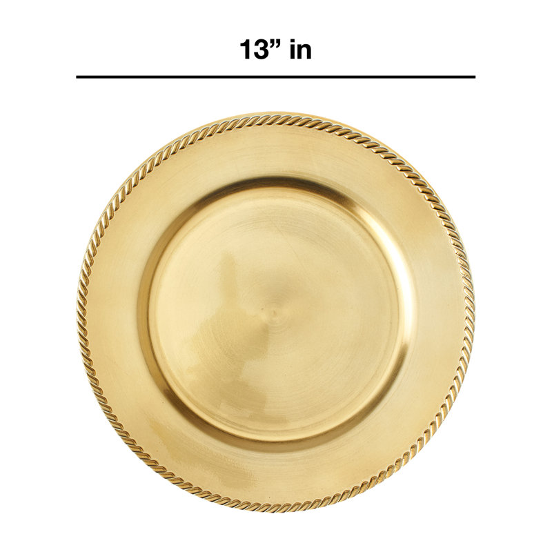 Plat de présentation en plastique 13 po-argent, Or