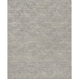 Tulah Hand Knotted Wool Geometric Shapes Area Rug in Ivory/Blue/Silver