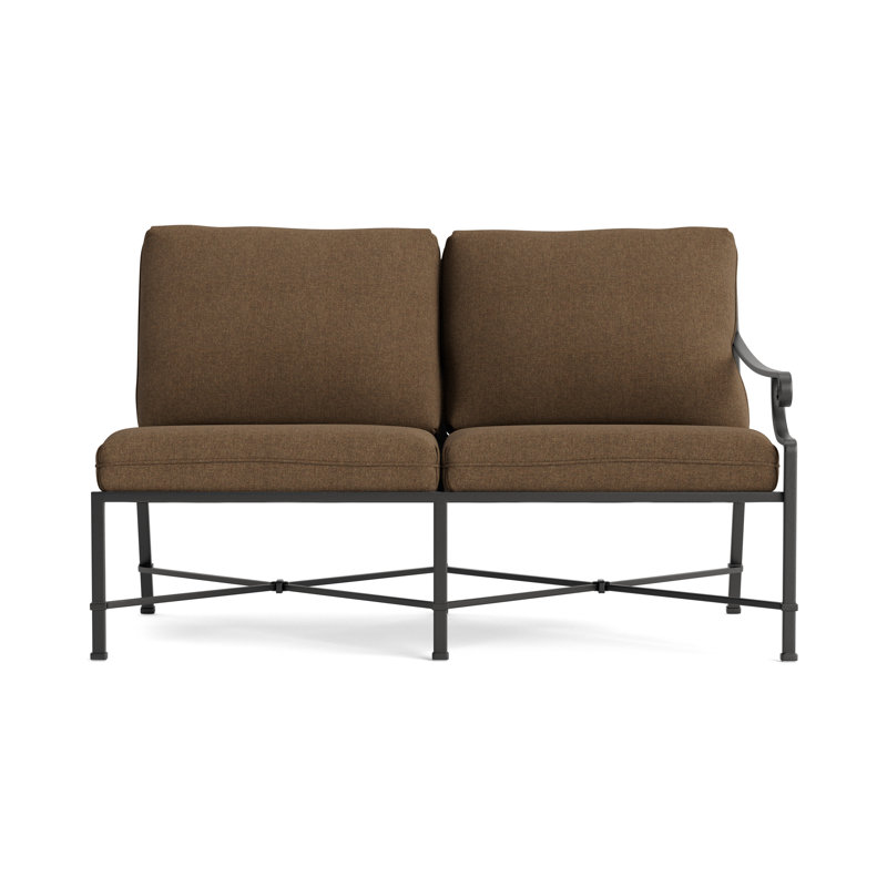 Venetian Outdoor 2 - Seat Loveseat, Fusion Moccasian, Textured Pewter