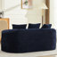 Petit modèle incurvé avec chenille bleue, 3 coussins, aucun assemblage requis, mousse à mémoire de forme pour le confort, animal de compagnie - option tissu