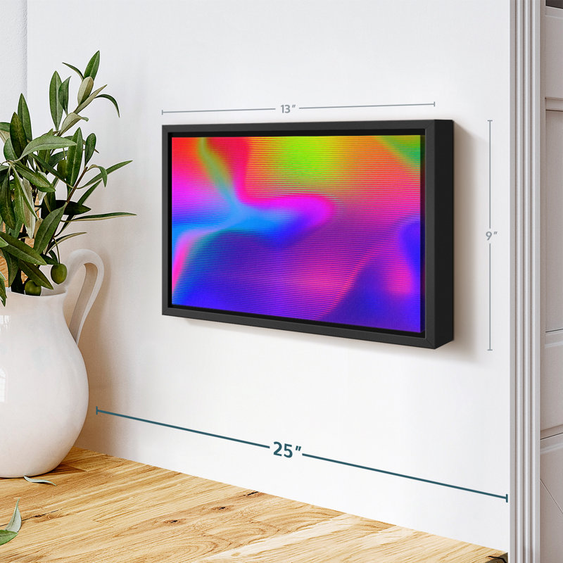 Abstract Rainbow Screen Canvas Print, 9" H x 13" W