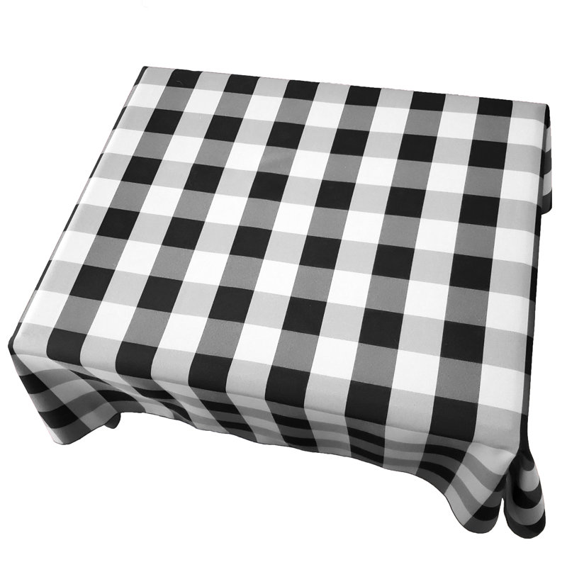 Cohdi Gingham Tablecloth, Black/White, 58" x 58"