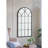 Arched Full-Length Mirror with Black and Gold Windowpane Design-1213207064