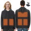 Sweat à capuche chauffant unisexe avec pile pour homme et femme - noir-105189545