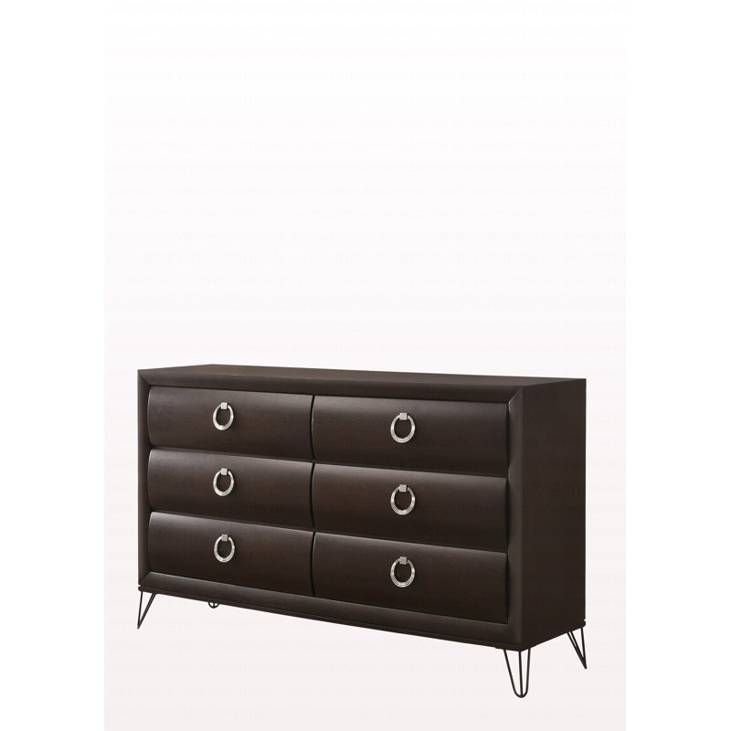 Commode moderne à finition merlot foncé