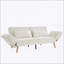 Canapé-lit futon réglable de 72,8 po, canapé-lit avec fauteuil inclinable, petit canapé pour le salon et la chambre à coucher, beige-992045752