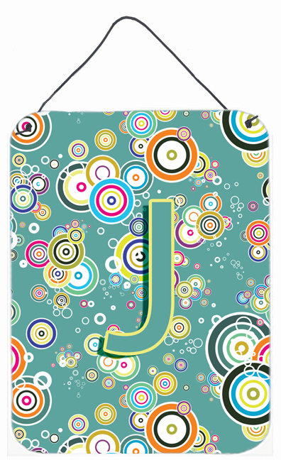 « letter circle initial » par denny knight, plaque d’art, J