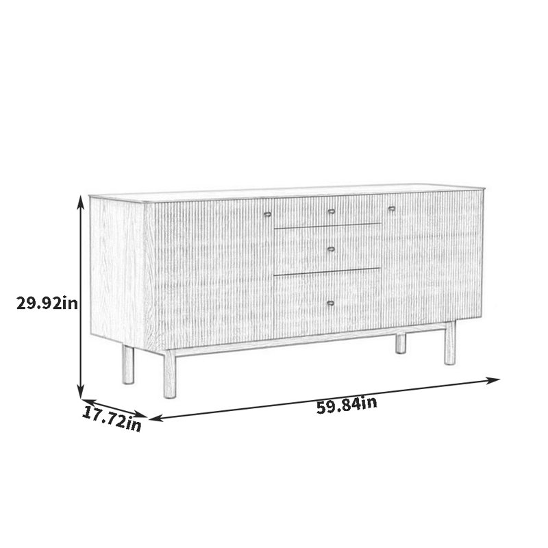All-Solid Wood Home Sideboard