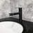 Matte Black Bathroom Basin Faucet, Single Handle Hole Vanity Tap, Stainless Steel Quality Build, To Corrosion, Quiet And Consistent Water Discharge Aerator For Contemporary Tap Modern Made Long-Term