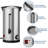 Commercial Coffee Urn, Large Capacity Stainless Steel Hot Coffee Maker, Double Wall Heat Retention Thermal Carafe for Wedding, Buffet, Catering, Events, Party Gathering-121350081