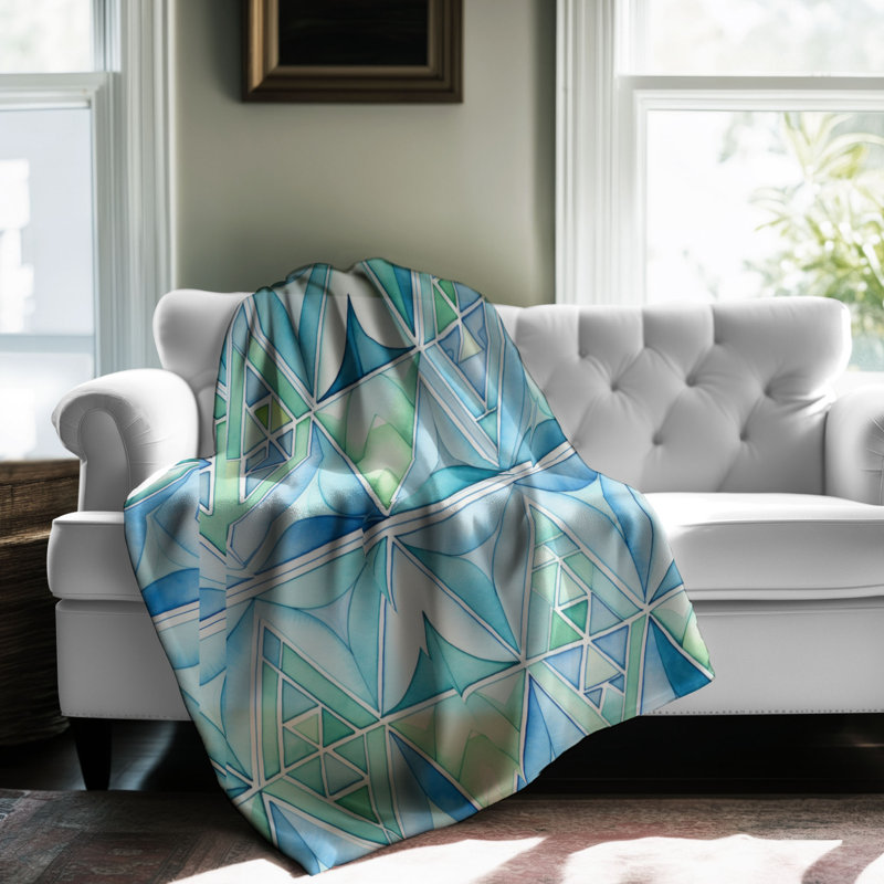 Motifs de formes - couverture 1 pièce, L 50 po x L 60 po